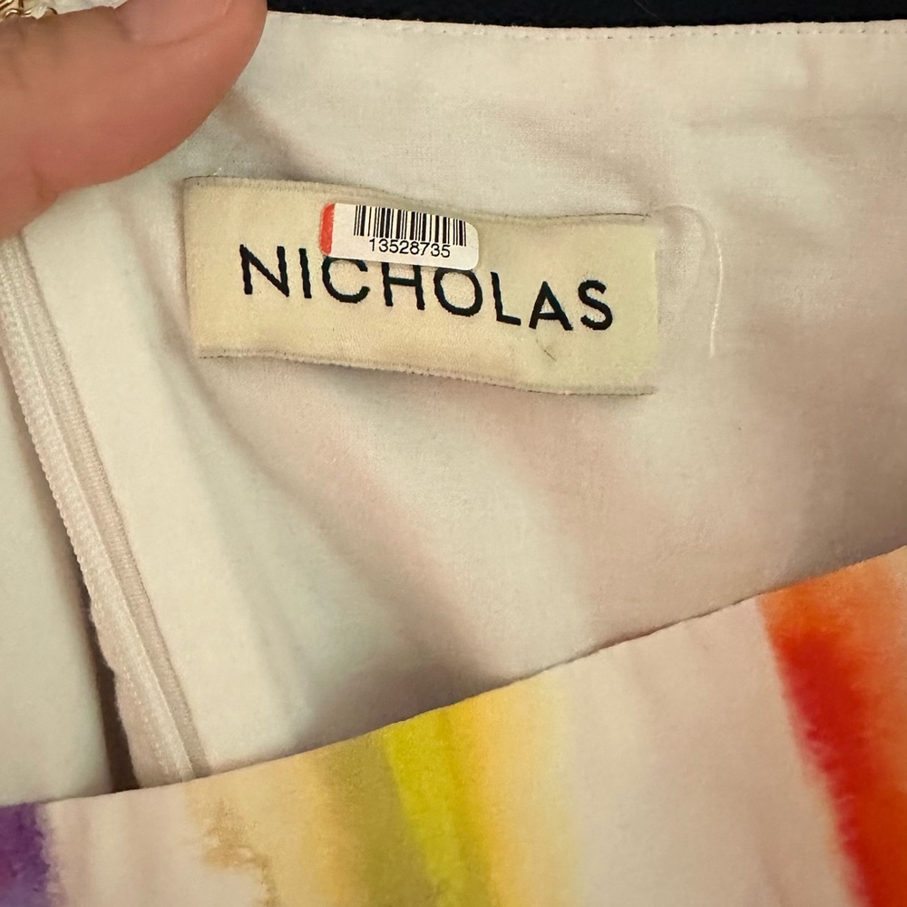 Nicholas Kerala Fully Lined Multi-Color Stripes Maxi Dress 10 - Picture 4 of 7